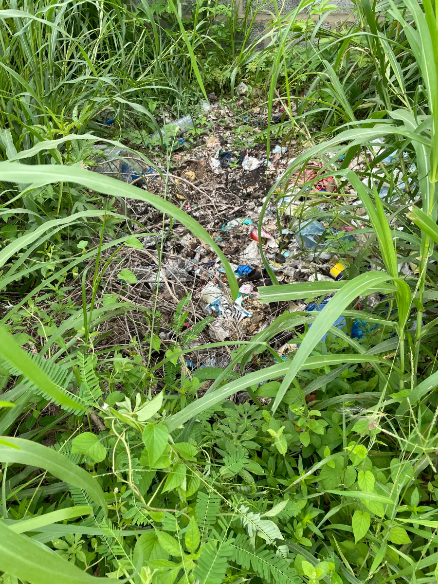 Chemin de campagne, Keur Gondé, décharge sauvage